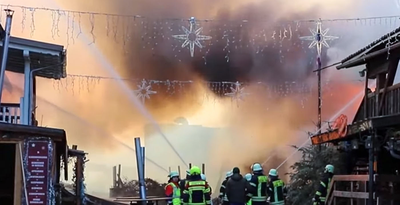 Miljoenen euro's schade door grote brand in Duits westernpretpark