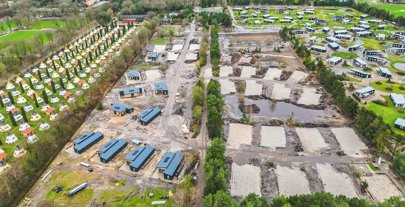 Eerste nieuwe vakantiehuizen Slagharen al eind april beschikbaar