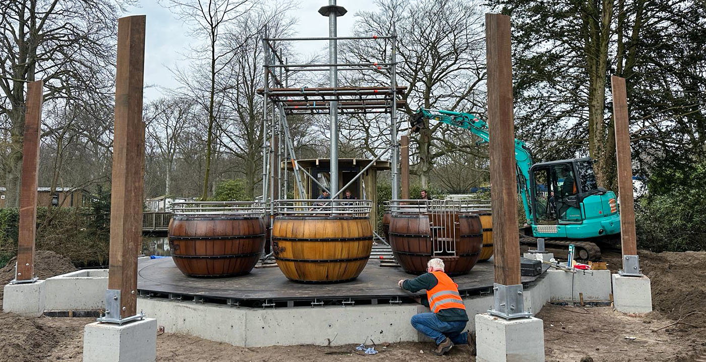 Foto's: nieuwe attractie Duinrell wordt opgebouwd