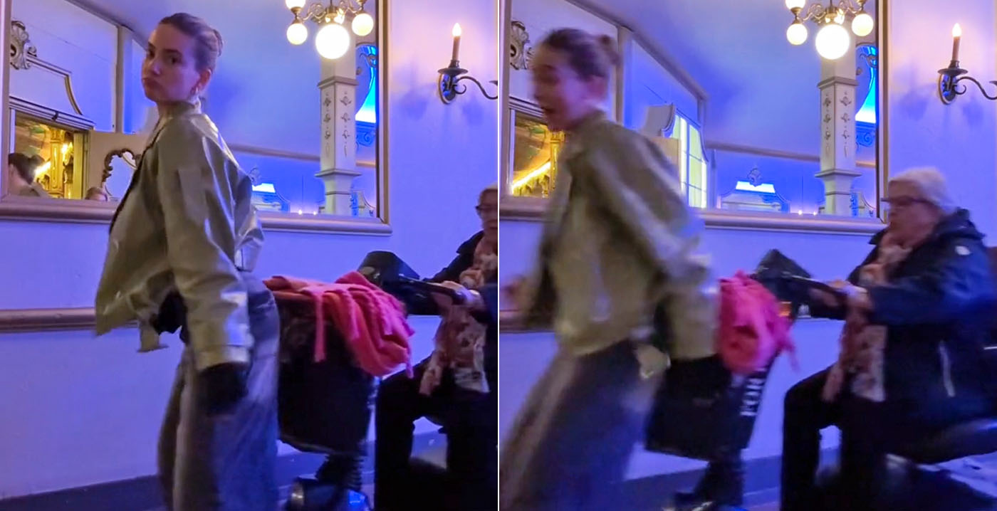 Video: oma rijdt twerkende kleindochter omver in de Efteling