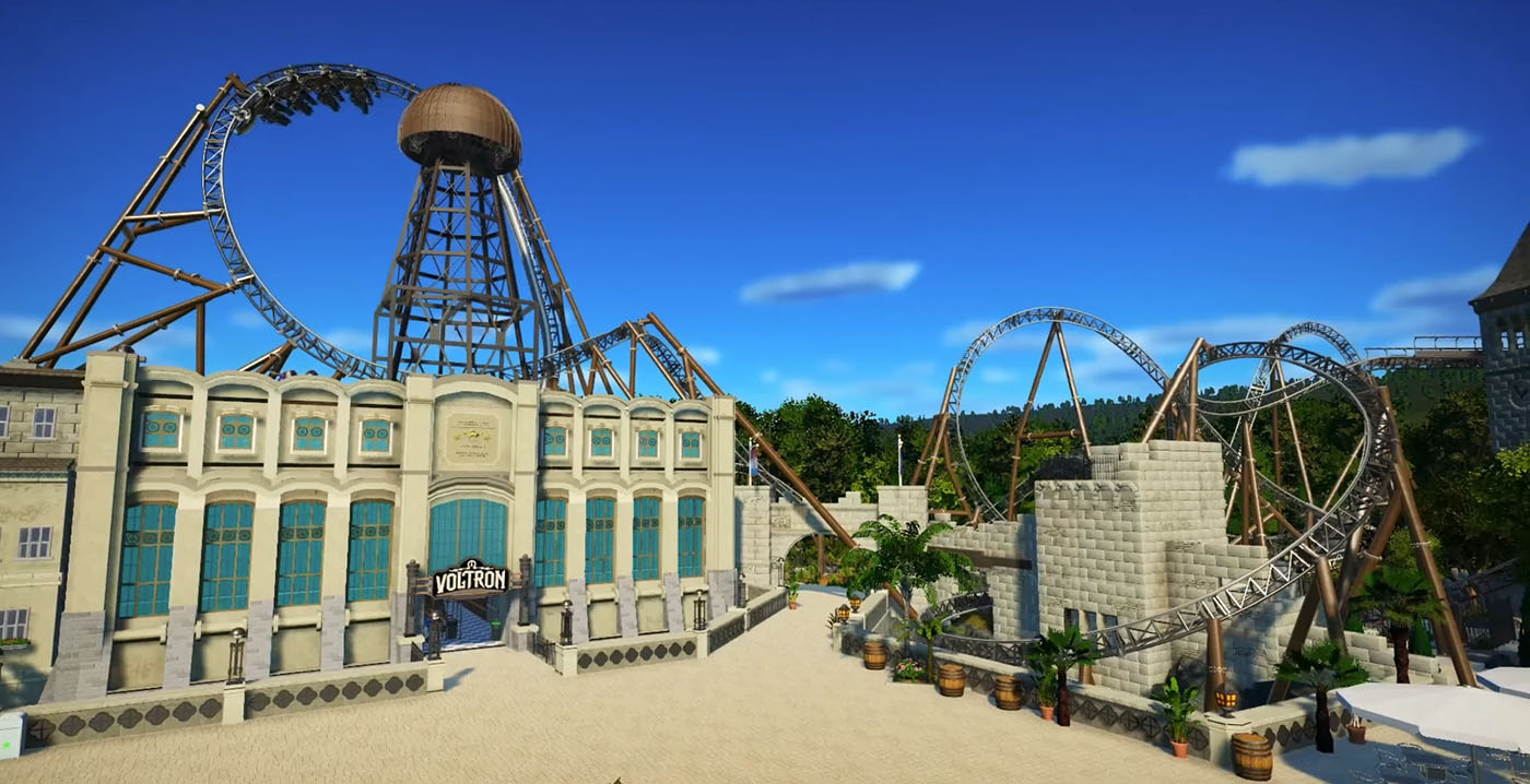 Video: nieuwe Europa-Park-achtbaan Voltron in pretparkgame Planet Coaster