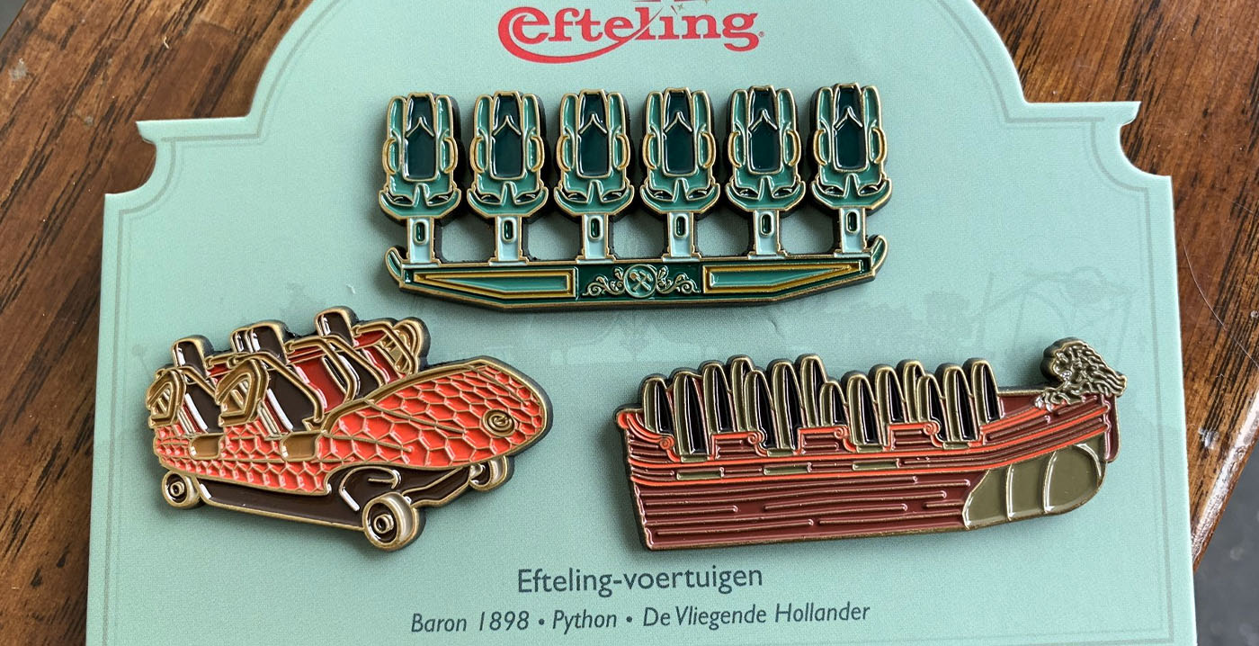 Efteling viert International Rollercoaster Day met nieuwe achtbaanpins