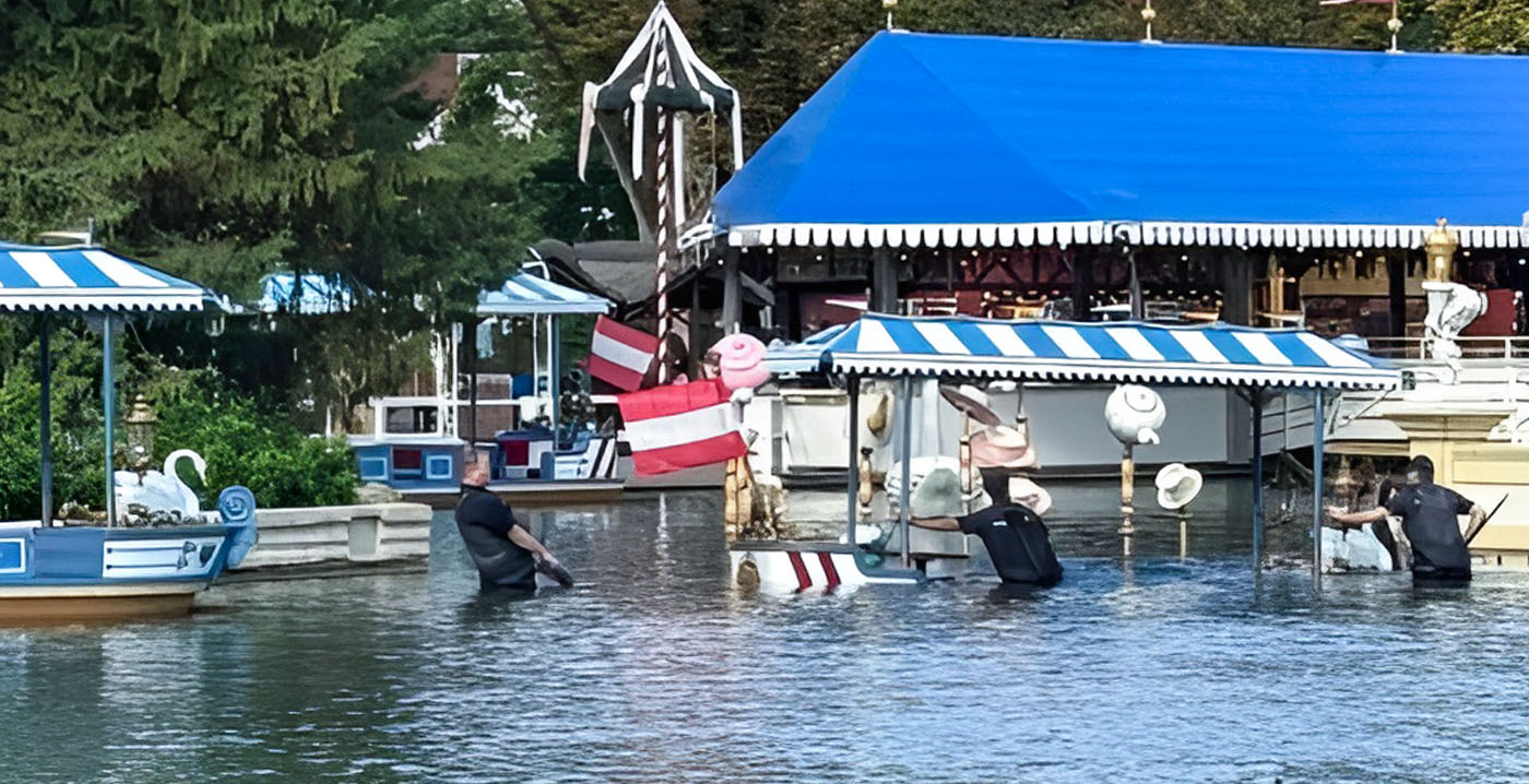 Oeps: boot van attractie Europa-Park gezonken