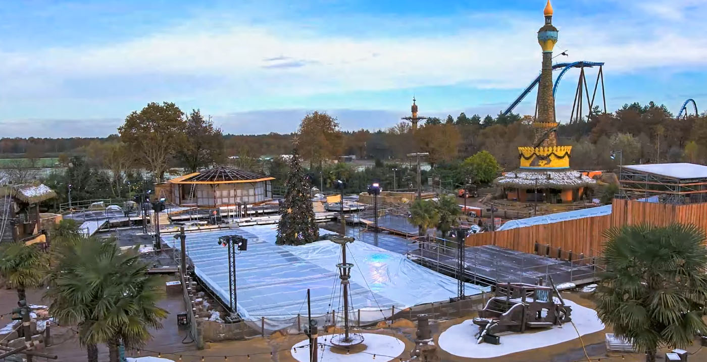 Van Halloween naar Kerstmis in veertig seconden: Toverland toont timelapse entreegebied