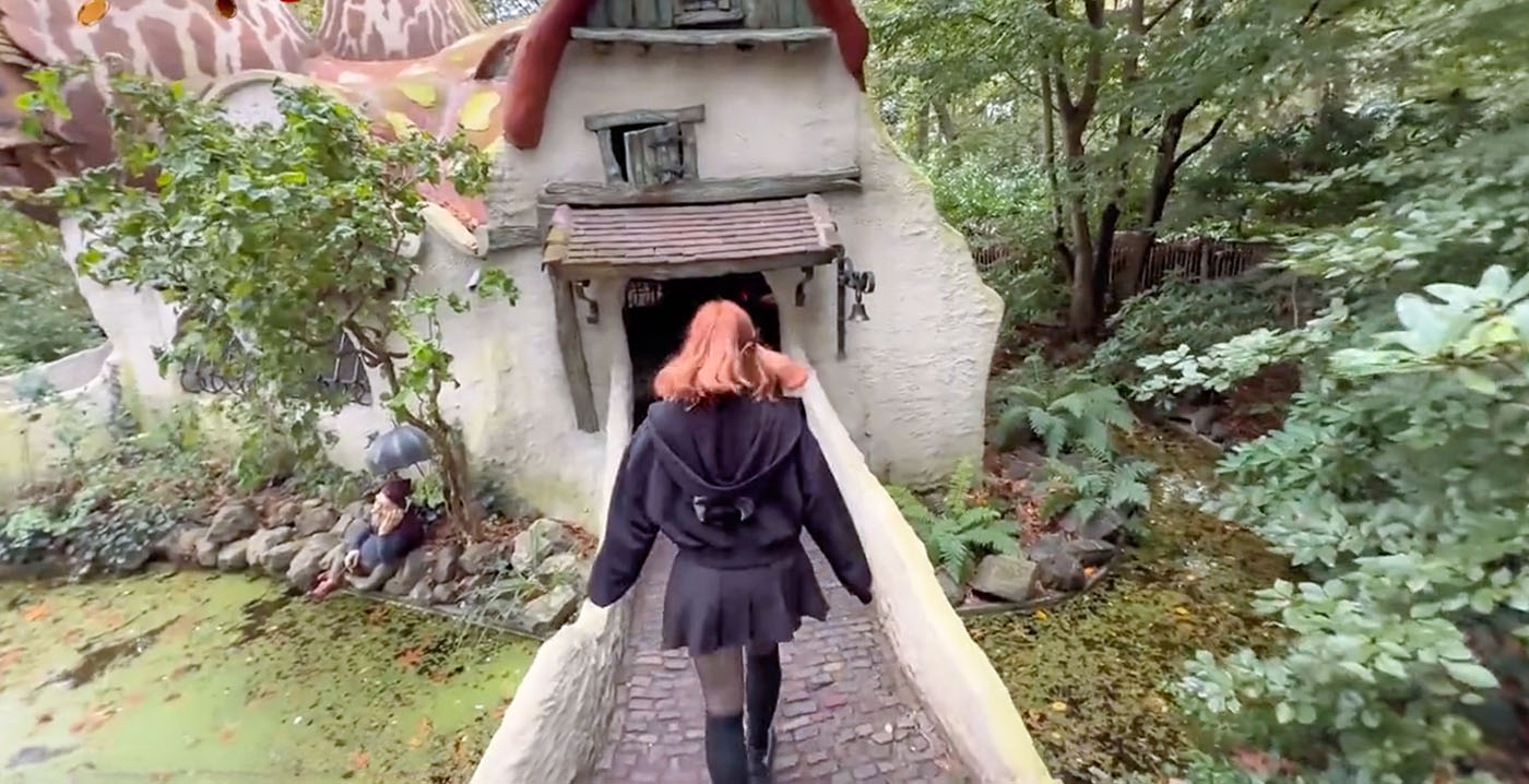 18+-model wandelt door de Efteling in pikante video op pornosite