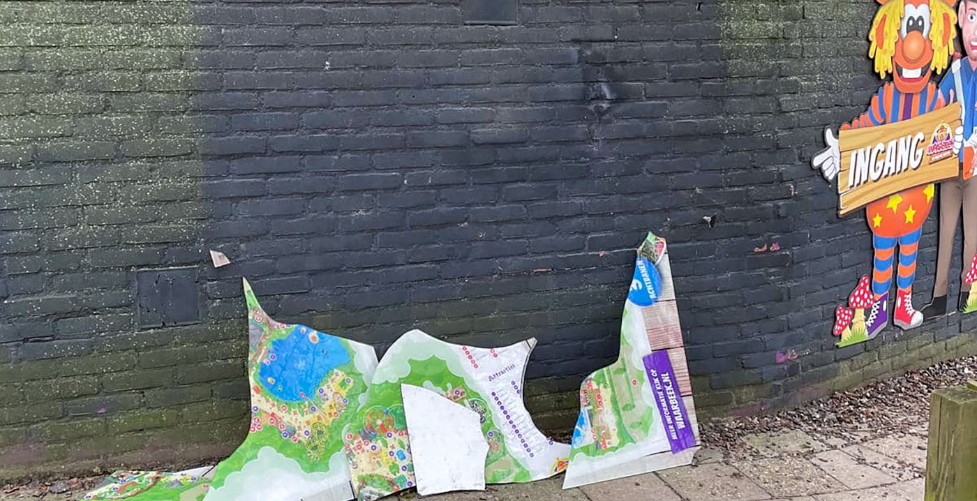 Vuurwerkschade bij ingang van Twents pretpark