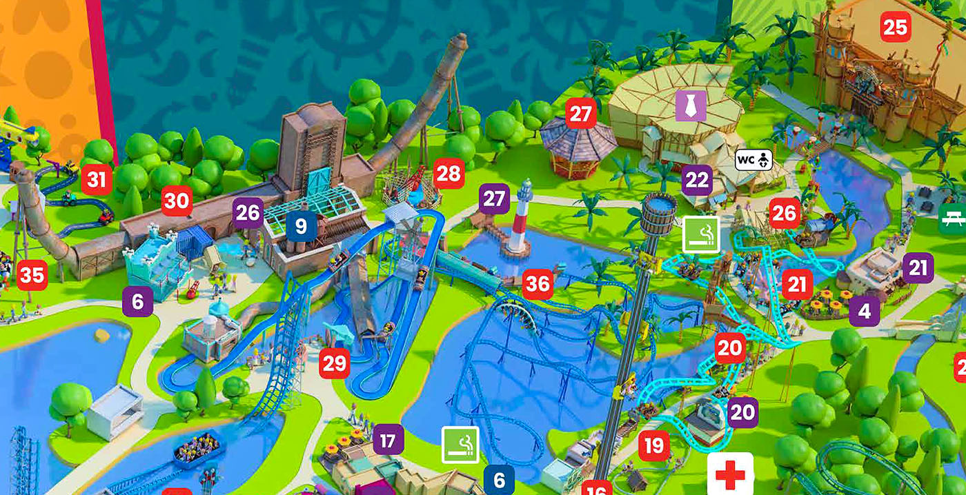 Walibi Belgium presenteert nieuwe parkplattegrond: dit wordt themagebied Dock World