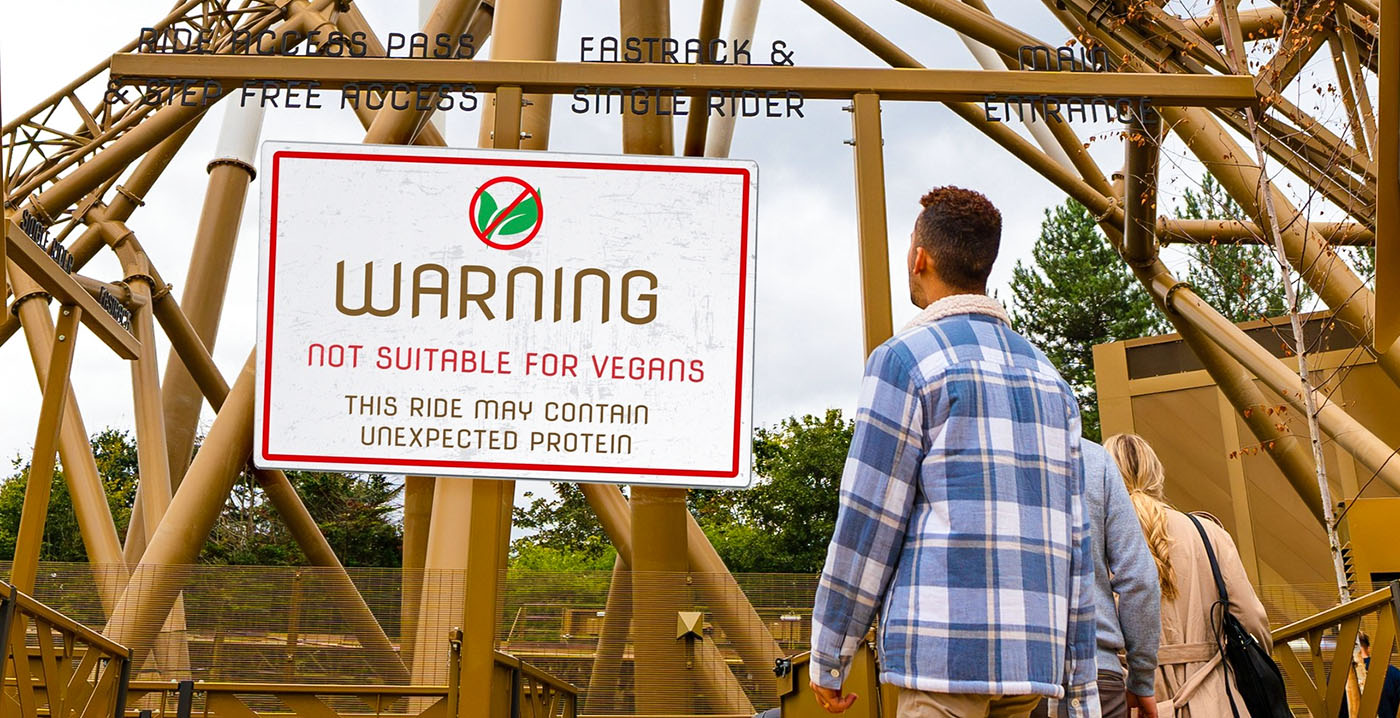 Engels pretpark waarschuwt vegan bezoekers: je kunt insecten binnenkrijgen tijdens achtbaanrit