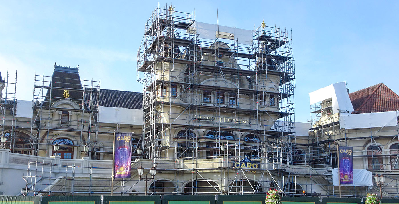 Foto's: Efteling Theater weer in de steigers, enkele maanden na vorige renovatie