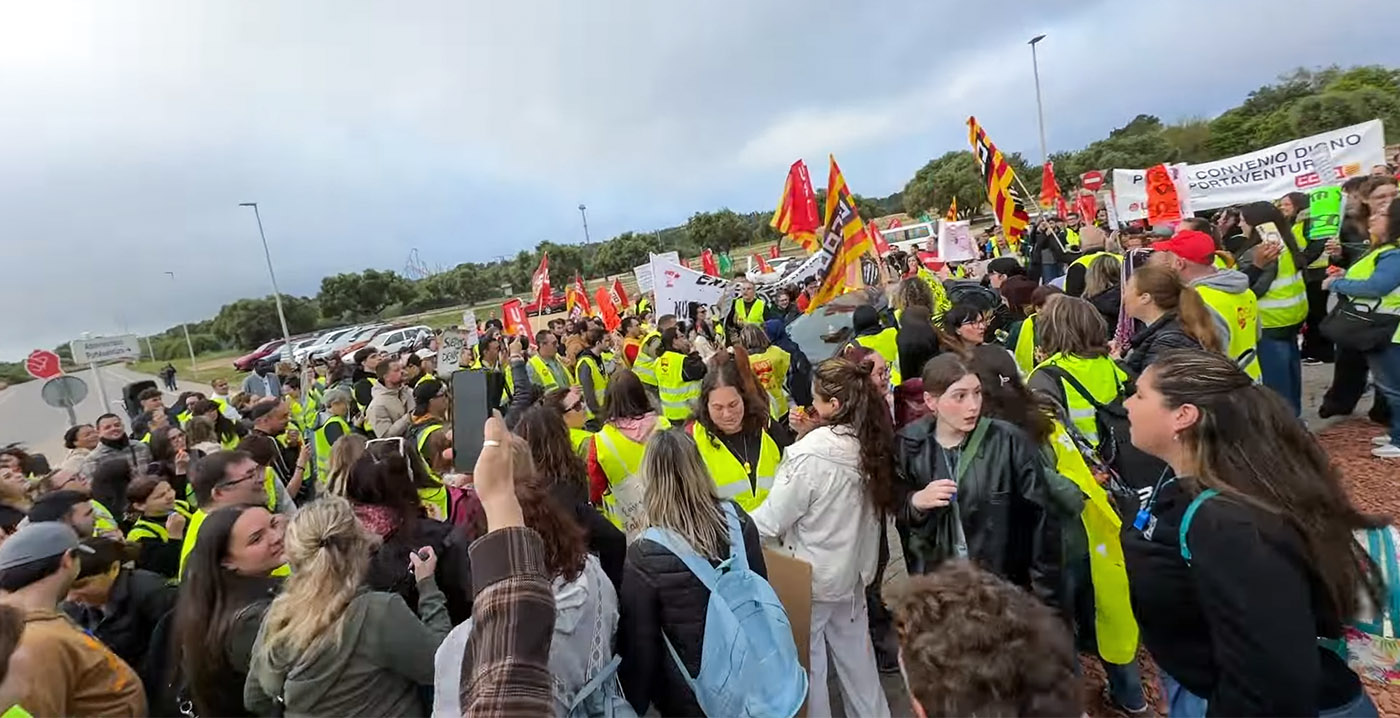 Slechts handjevol attracties open in PortAventura door staking
