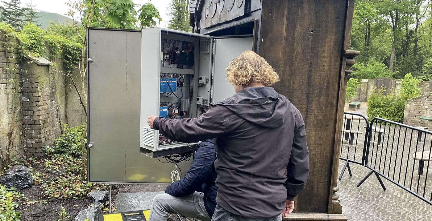 Foto's: werkzaamheden bij Kabinet der Vermisten naast Efteling-attractie Danse Macabre