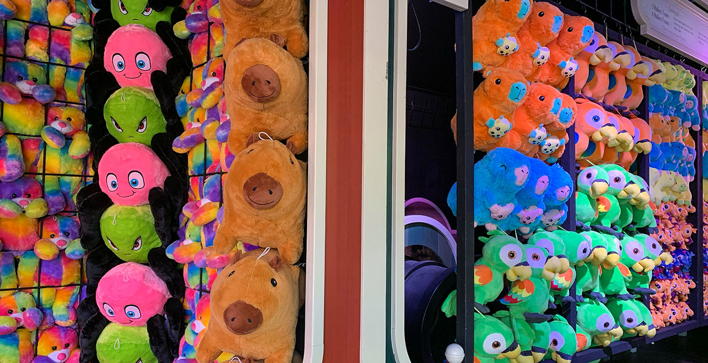 Knuffels van Game Gallery in de Efteling zijn ook los te koop: 50 euro voor een capibara