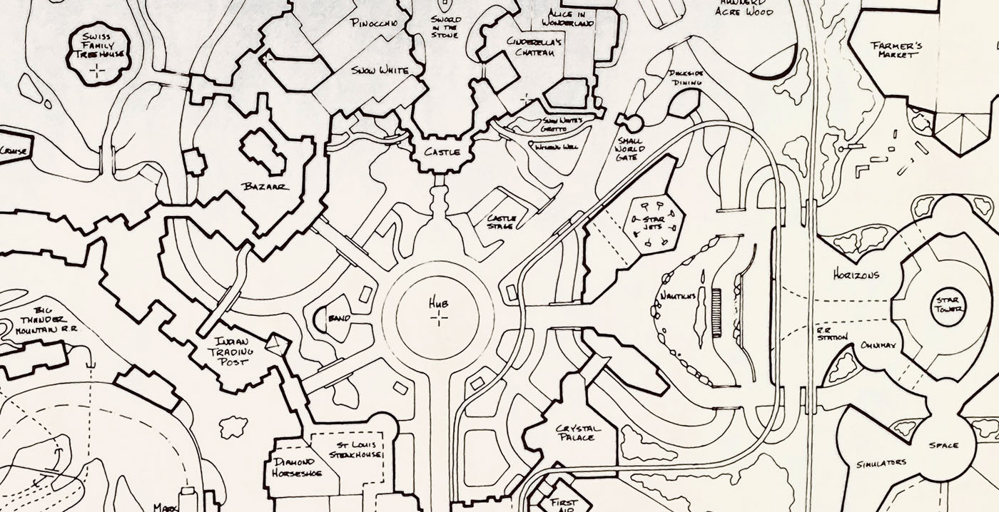 Zo had Disneyland Paris eruit kunnen zien: oud masterplan toont ambitieuze plannen