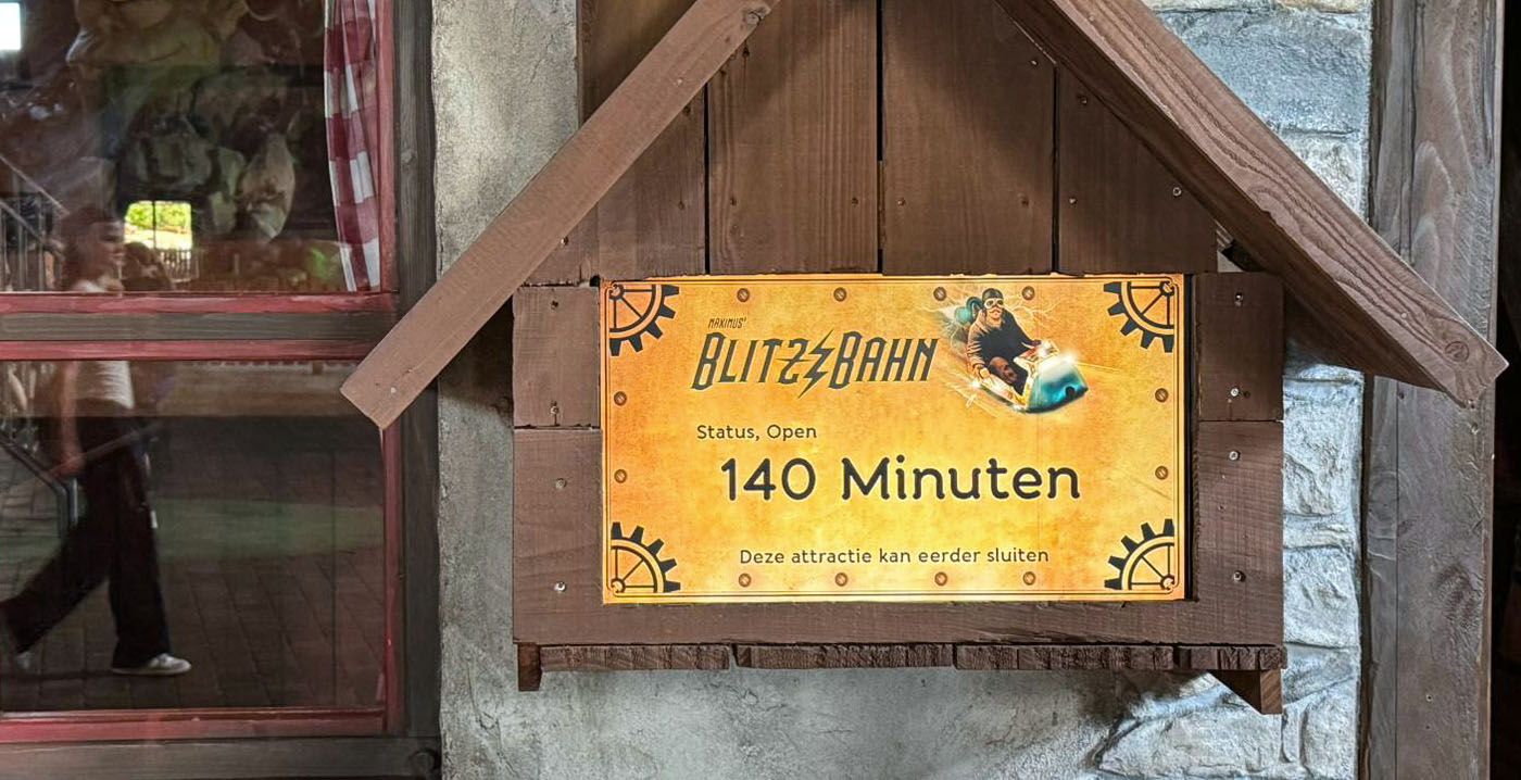 Nog maar drie sleetjes op bobsleebaan Toverland: gigantische wachttijden