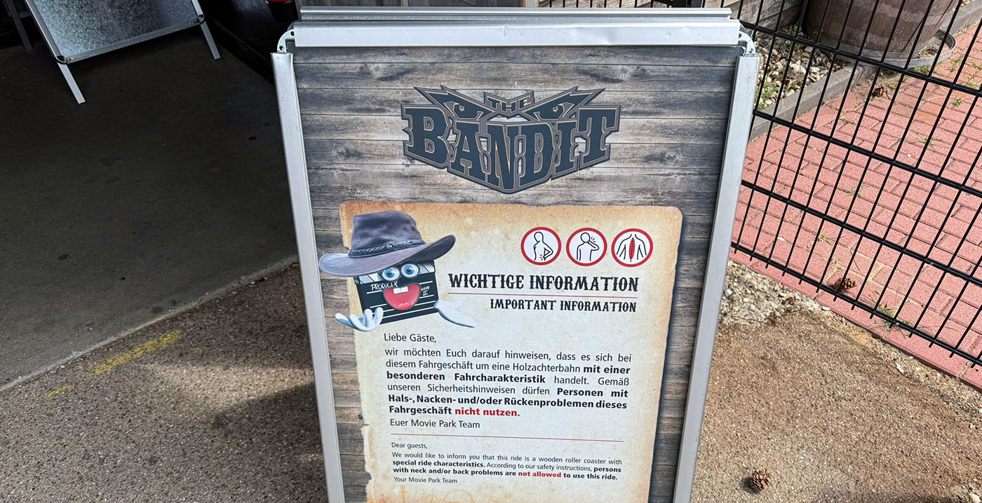 Movie Park waarschuwt voor houten achtbaan: verboden voor mensen met nek- of rugklachten
