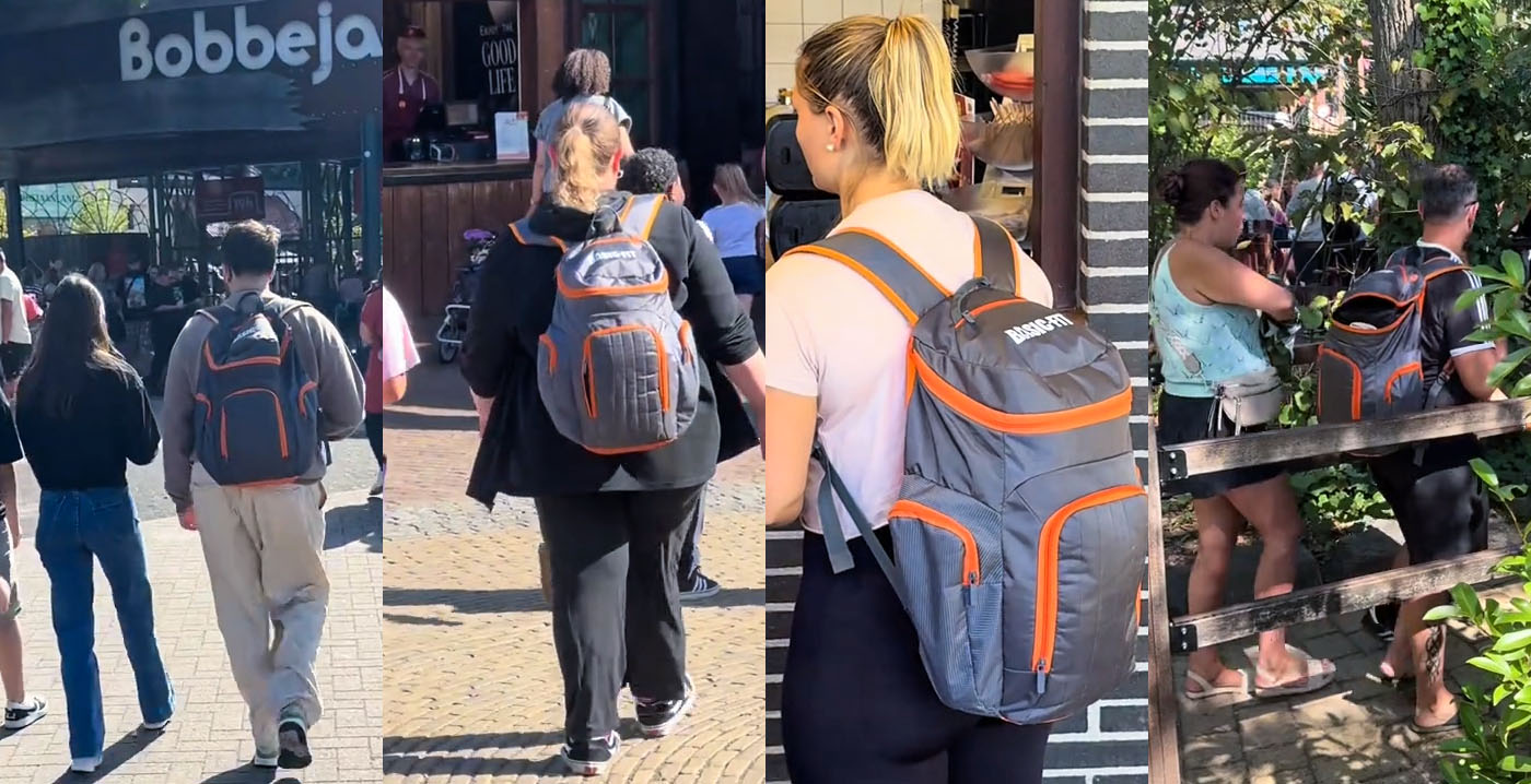 Video: iedereen in Bobbejaanland draagt dezelfde rugzak