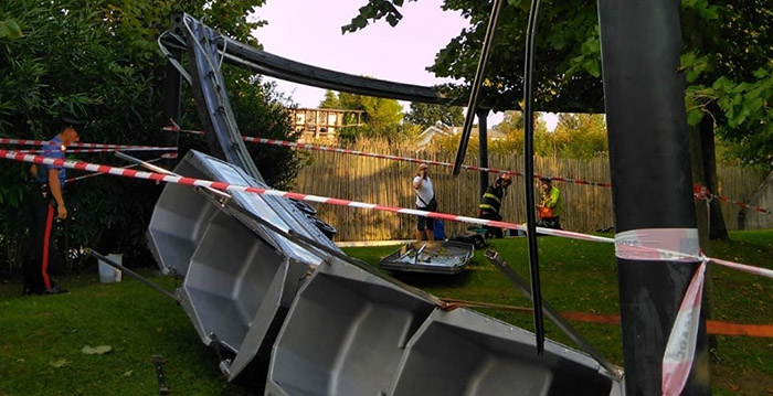 Monorail ingestort in Italiaans pretpark: zeven gewonden