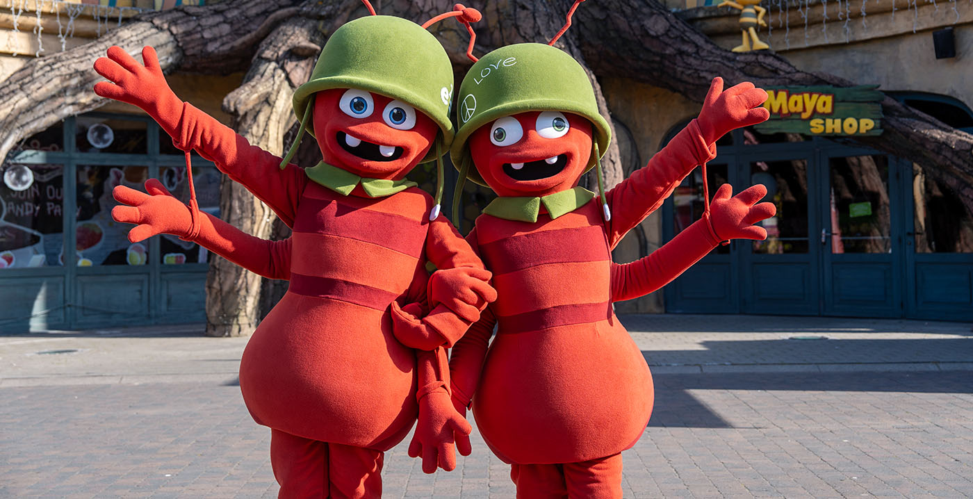 Plopsaland introduceert nieuwe figuren: twee stuntelige mieren