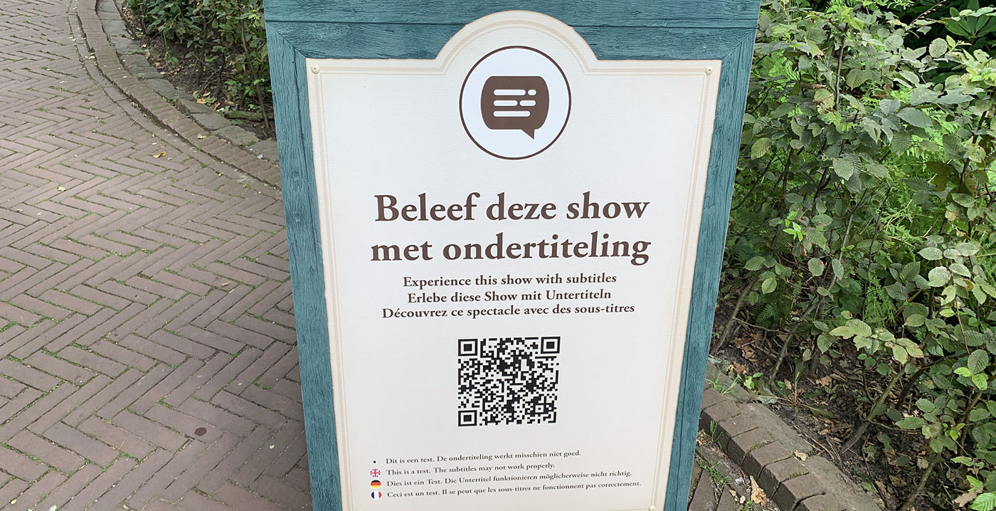 Nieuw in de Efteling: show met live ondertiteling