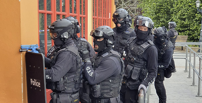 Bijzondere politieoefening in Walibi Belgium