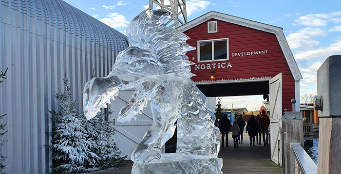 Foto's: ijssculpturen in dierenpark Wildlands Emmen