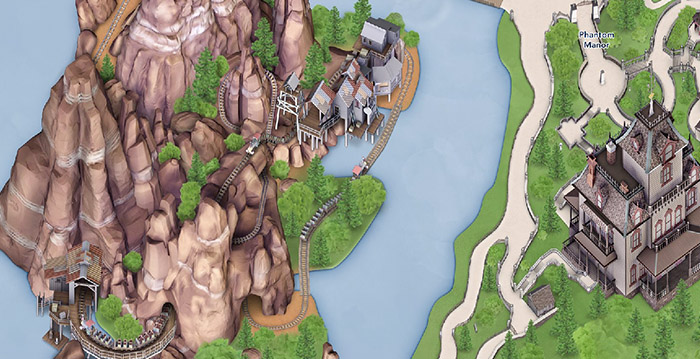 Merkwaardig grapje op plattegrond Disneyland Paris