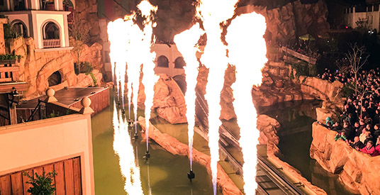 Phantasialand combineert projecties en vuur voor nieuwe wintershow