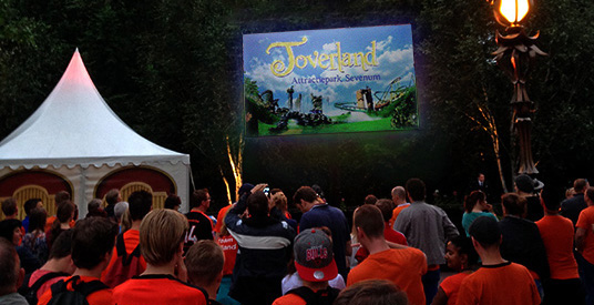 Efteling toont reclame voor Toverland