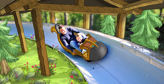 Vernieuwde bobsleebaan Toverland krijgt Alpen-thema