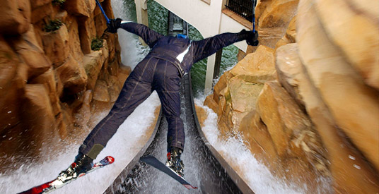 Exotische deuntjes met kerstbelletjes: Phantasialand geeft waterbaan speciale wintermuziek